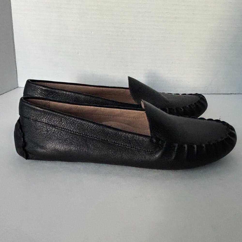 Cole Haan Evelyn Driver Black Leather Loafers Flats Women's Size 8.5 B W13570